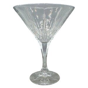 Vintage Crystal Martini Glass Clear Stemware Used READ